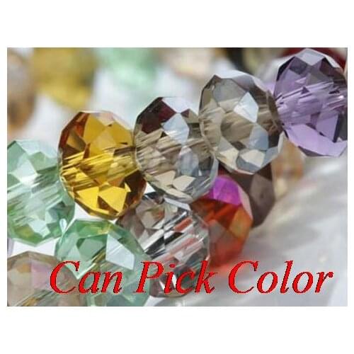 6mm 500Pcs/lot jnj46 strand Mixed Faceted Rondelle Glass Crystal Beads spacer Bracelet necklace Making DIY