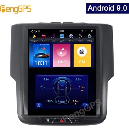 Android GPS Navigation with Bluetooth Car Stereo for Dodge RAM 2014-2018 1920*1080 4+64G Tesla PX-6 Vertical Screen 4K Headunit