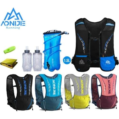 AONIJIE C9102 Outdoor Hydration Backpack 5L Sports Running Vest Ultralight Bags Free Soft Water Flask For Camping Hiking Cycling