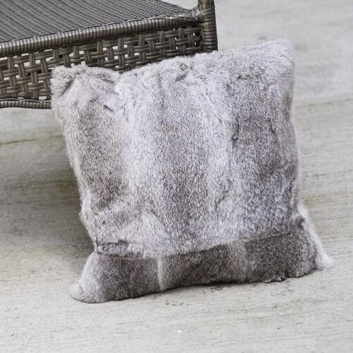 Free Shipping CX-D-05A Real Rabbit Fur Soft Cushion Cover Cojines Decorativos Para Sofa