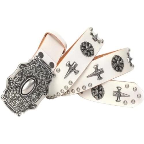 Free Shipping,men Top punk natural 100% cowhide belt.brand genuine leather fashion vintage rivet belts,street skull waistband