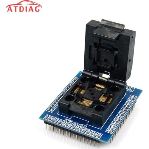 Test Socket Programming Adapter Conversion Block For 0.5m QFP64 TQFP64 LQFP64 IC