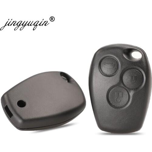 Jingyuqin Without Blade 3 Button Remote Key Shell Case for Renault Logan Sandero Clio Fluence Vivaro Master Traffic