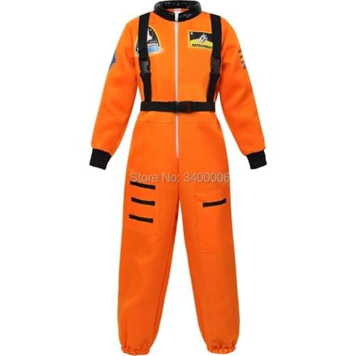 Astronaut Costume for Kids Space Suit Role Play Boys Girls Teens Toddlers Childrens Astronaut Jumpsuit Cosplay Halloween Blue