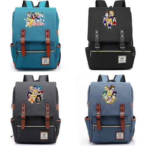 B3804 Cute Sailor Costume Pretty Girl Buckle Children School bag Teenagers Student Schoolbags Women Bagpack Men Backpack