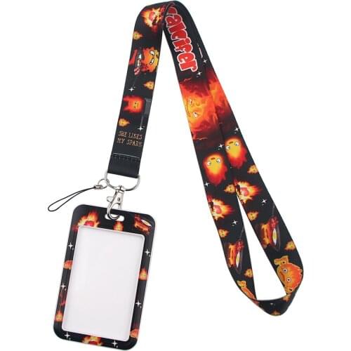 E2913 Cartoon Id Card Holders Case Mobile Phone Straps Key Badge Camera USB Holders Neck Rope Lanyard with Keyring