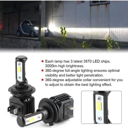 High Brightness Automobile LED Headlamp Running Light White Light H1/H3/H4/H7/H8/H9/H11/H13/H16/5202 9004 9005 9006 9007 880 881