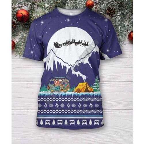 PLstar Cosmos Merry Christmas Santa Claus 3D Printed T-shirt Harajuku Streetwear Men/Women Short Sleeve Drop Shipping Style-51