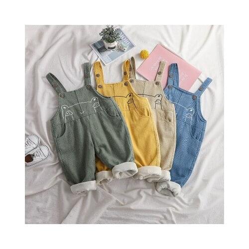 Childrens Overalls Baby Suspenders Cotton Pants 2020 Autumn and Winter New Childrens Clothing Korean Toddler Casual Overalls