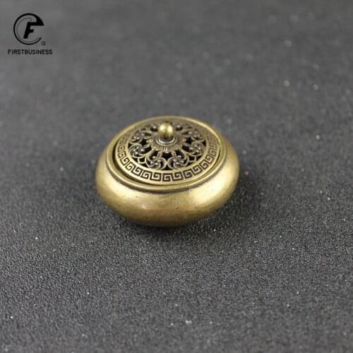 Finger mini Antique Bronze China cuisine Incense Burner Home Decorations Pure Copper Hollow Home Censer Sandalwood Censer Holder
