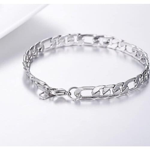 Men chain Retro bracelet jewelry men bracelet mens stainless steel bracelets gifts male cuban link chain on hand men accessories