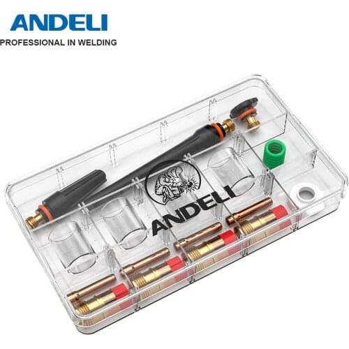 22PCS Pyrex Cup Kit TIG Welding Torch Stubby Gas Lens For WP17 WP18 WP26 Nozzles Collet Spares Kit Durable Practical Accessories