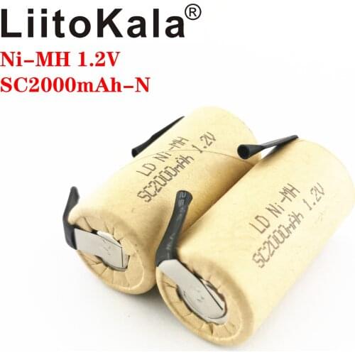 LiitoKala Ni-MH 1.2V SC 2000mAh Ni MH high power tool battery cell discharge rate 10C rechargeable batteries cells DIY nicke