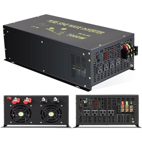 XYZ INVT New 7000W Pure Sine Wave Inverter 12V 24V 36V 48V DC TO AC110V 220V Solar off-grid Inverter With Wired Remote Control