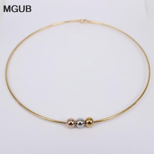 MGUB 2020 new collar 6 style selection Stainless steel Activity smooth beads Cute woman present Special sale