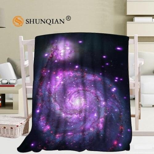 Custom Galaxy Space Blanket Blending Fabric 56x80inch 50X60inch 40X50inch Sofa Bed Throw Blanket Kid Adult Warm Blanket