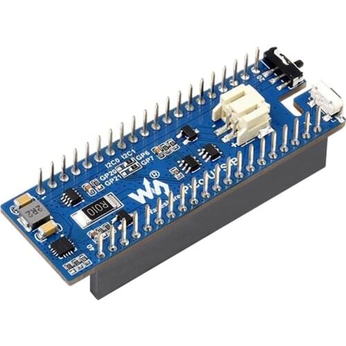 Waveshare UPS Uninterruptible Power Supply Expansion Board for Raspberry Pi Pico 600MAh 5V Charging I2C Overload Protection