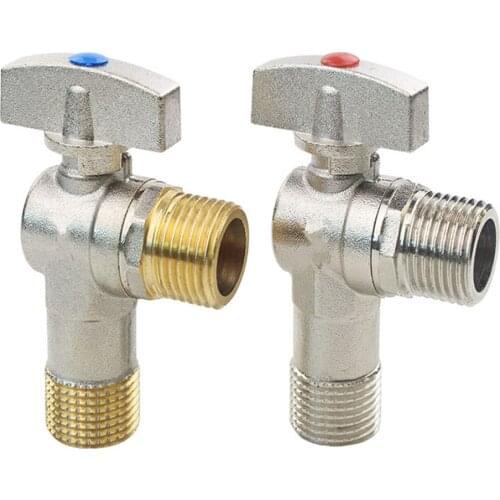 Full Copper Ball Core High Flow Angle Valve Fully Open Thickened Dn15 Water Heater Dedicated 1/2 Triangle Valve Ball Core Valve