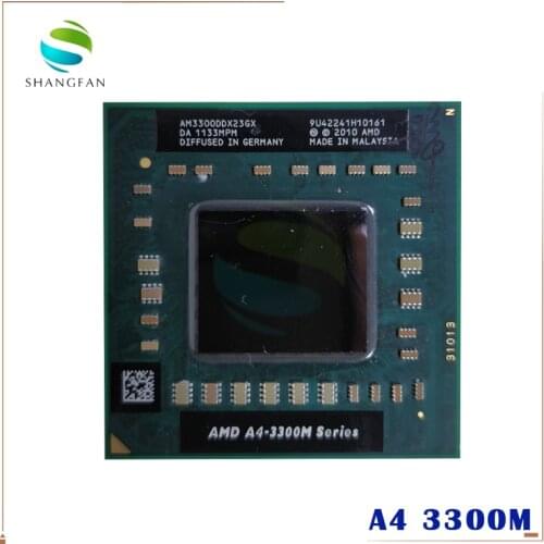 AMD A4-3300M A4 3300M AM3300DDX23GX Processor 2MB L2 Cache 1.90 GHz Socket FS1 PGA722 35W Laptop CPU