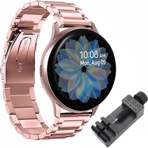 For Galaxy Watch Active2 40mm Bands Active 2 44mm Band 20 22mm Stainless Steel Strap for Samsung Galaxy Watch Active 2 Watchband