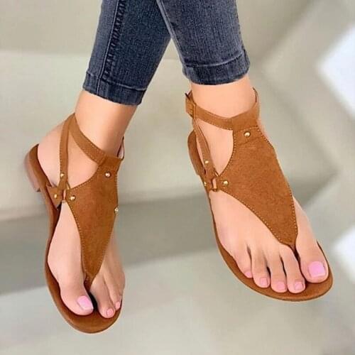 Summer Flat Women Sandals Gladiator Black Open Toe Ladies Beach Sandals Roman Buckle Strap Female Shoes 2021 Big Size Flip Flops