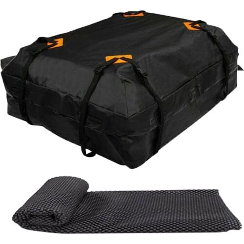 Car Roof Bag Cargo Carrier Foldable Universal Camping Luggage Storage Waterproof Travel Large Capacity Oxford Cloth Top Rack Mat