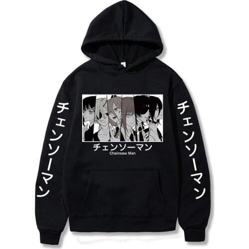 Hot Chainsaw Man Cool Anime Printed Hoodie Woman Harajuku Casual Hoodies Fashion Men Hoody Pullover