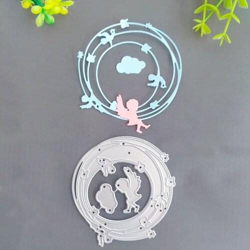 Wreath Angel Baiyun Decoration Metal cutting Die scrapbook Paper knife stamping Die New style