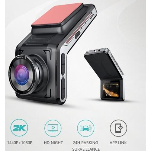 2.0 Inch Wi-Fi Dash Cam 2K Front and Rear 1080P 2 Camera Dual Lens Car DVR Auto Video Recorder Night Vision 24H Parking Monitor