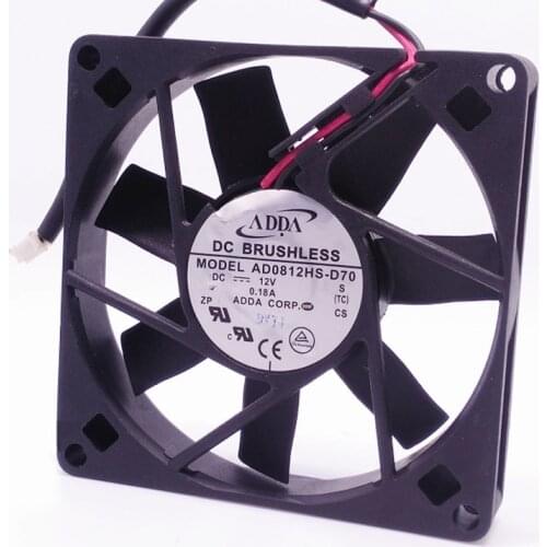 1pcs AD0812HS-D70 silent fan 12V 0. 18A 8015 80*80*15MM 8CM 80MM cooling fan