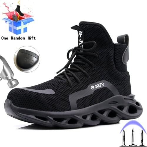 High Quality Work Safety Boots Men Light Work Sneakers Indestructible Safety Shoes Men Winter Boots Puncture-Proof Work Shoes