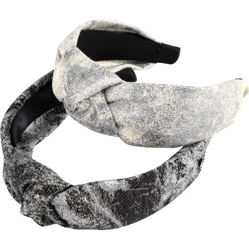 MOLANS Wide Style Retro Texture Lines Hair Bands High Quality Full Encirclement Ladies Knot Headbands Womens Accessories