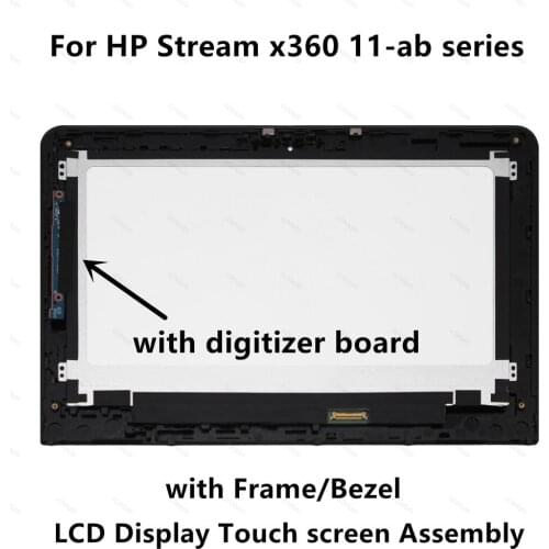 11.6" Full LCD Display Touch Screen Assembly Bezel Digitizer Board For HP x360 11-ab 11-ab022tu 11-ab033tu 11-ab004la 11-ab008tu