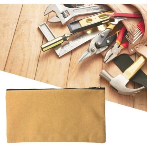 1pc 31cmx16.5cm Tool Bag Large Capacity Good Flexibility Canvas Thickening Waterproof Tool Pouch for Hand Tool