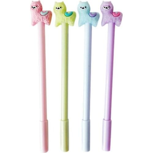 1pcs Grass Mud Horse Gel Pen 0.5mm Cute Stationery Novel Kawaii Pen Student Cute Pens Gel Pens Stationery Kawaii School Supplies