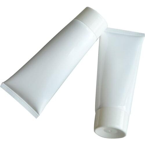 10Pcs/Lot Cosmetic Plastic Hose Cleanser Emulsion Packing Bottle White Glossy Tube / Hoses Cream Lotion Bottle