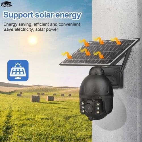 1080P Outdoor Metal Case Solar WIFI Camera Wireless Security Detachable Cam Battery CCTV PIR Video Surveillance Phone
