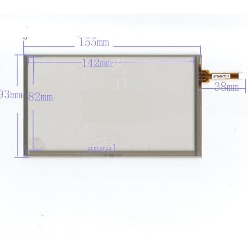 6.2-inch four-wire peripheral 155*93mm resistance touch screen compatible for GPS navigation display , line on the side