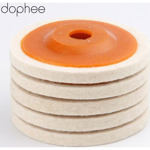 5Pcs 100mm Wool Polishing Wheel Buffing Pad Angle Grinder Wheel Felt Polishing Disc for Metal Marble Glass Ceramics tools
