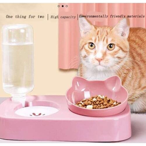 Automatic Pet Cats and Dogs Drinking Bowl Container Feeder Upright Bowl Detachable Dog Supplies Bowls with Stand Cat Food Water