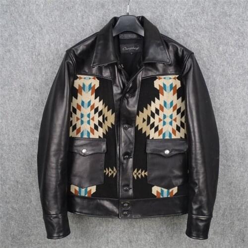 Free shipping.Plus size fashion men horsehide jacket.cool black leather coat.vintage short slim leather clothes