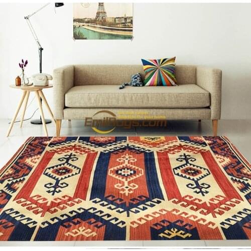 Bohemian Mediterranean style handmade wool Kilim kilim carpet living room coffee table carpet gc137-8yg4