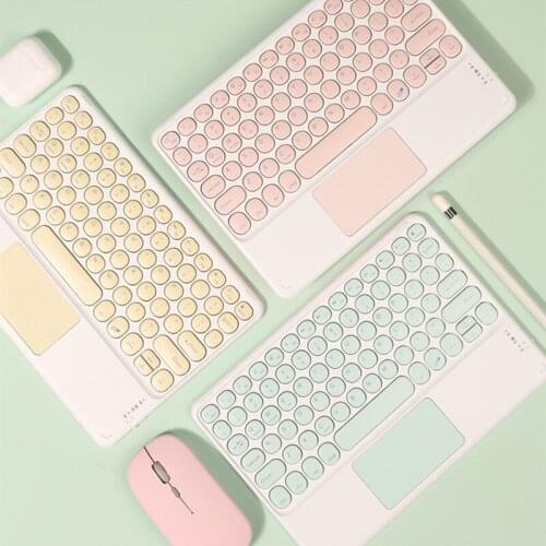 For iPad Keyboard With Touchpad Bluetooth-compatible Wireless Keyboard For iPad Pro Air for Xiaomi Huawei Tablet Android Windows