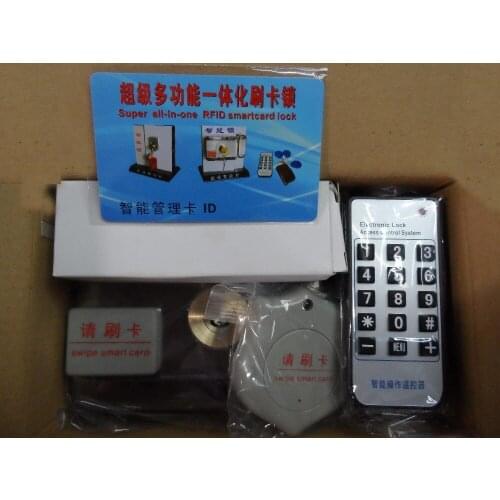 Intelligent Lock, Electronic integrated RFID card lock, Double reading card with 3pcs key, 125KHZ+10PCS free em tags sn:yz-72