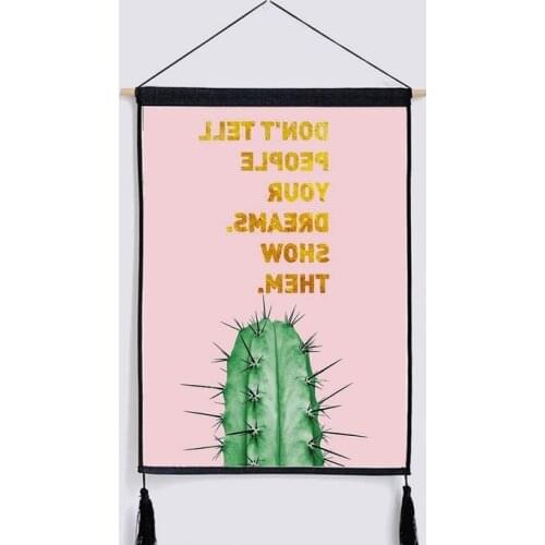 Cactus And Wall Art Canvas Painting Wall Pictures For Living Room Nordic Decoration
