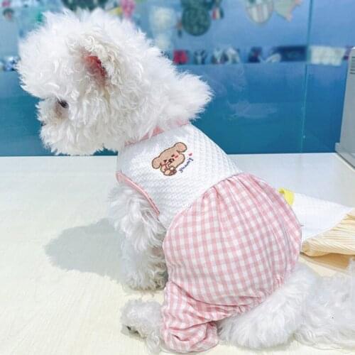 Cute Dog Clothes Puppy Jumpsuit Four-legged Pajamas Homewear Clothing For Small Medium Dogs Pet Chihuahua Yorkshire Dog Outfits