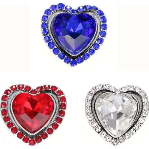 Fashion Colorful bright Rhinestone Snaps buttons fit 18mm DIY Button Jewelry Bracelet/Bangle Necklaces for women mothers Gifts