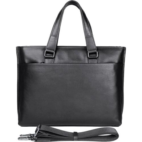 Luufan Mens Genuine Leather Business Briefcase Soft Man Messenger Bag Shoulder Bag Male Life Waterproof Handbags Men Tote Bags