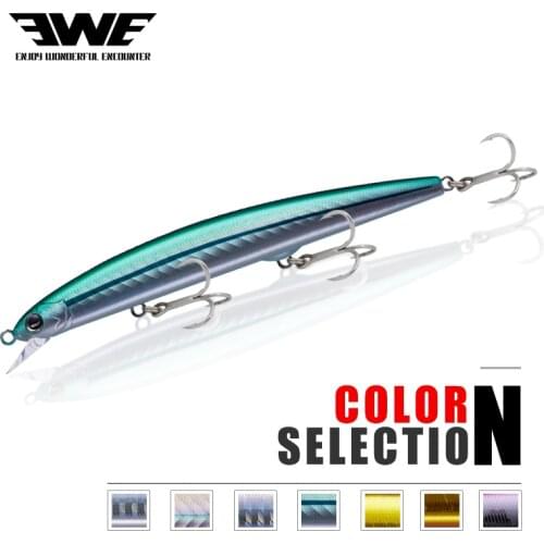 EWE BAOJUN Floating Minnow Fishing Lure Hard Bait Sea Fishing 95mm/8.5g 115mm/12.6g Long Casting Fishing LuresWobblers Minnow