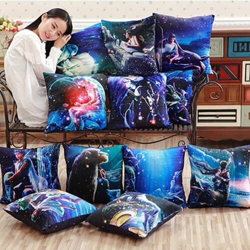 43*43cm Twelve Constellations Themes Pillow Soft Comfortable Plush Pillow PP Cotton Stuffed Pillow Literary Girl Valentines Day
